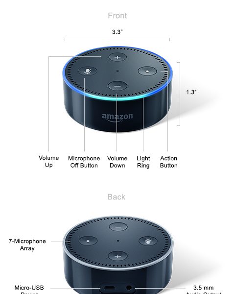 Echo Dot Top Back
