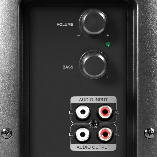 Klip Xtreme AcoustiXFusion I 2.1 Speaker System KES 350 Volume and Bass Inputs and Outputs