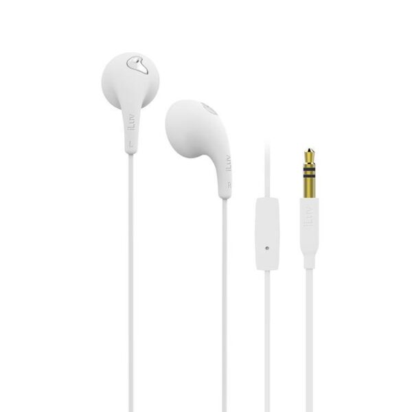 iLuv Bubble Gum Talk Earbuds Headphones White