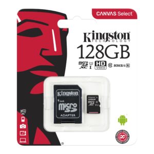 Kingston 128GB Micro SD Card With Adapter – Microsdxc UHS-1 Package