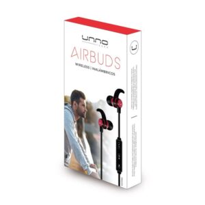 AIRBUDS BT (Bluetooth) WIRELESS EARBUDS Red Package