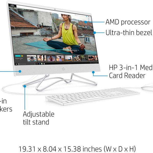 HP 21.5-Inch All-in-One Computer Front 2