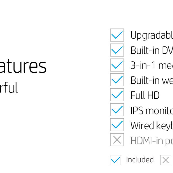 HP All In One Addition Features