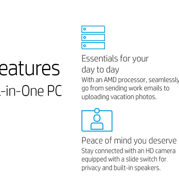 HP All In One Highlighted Features