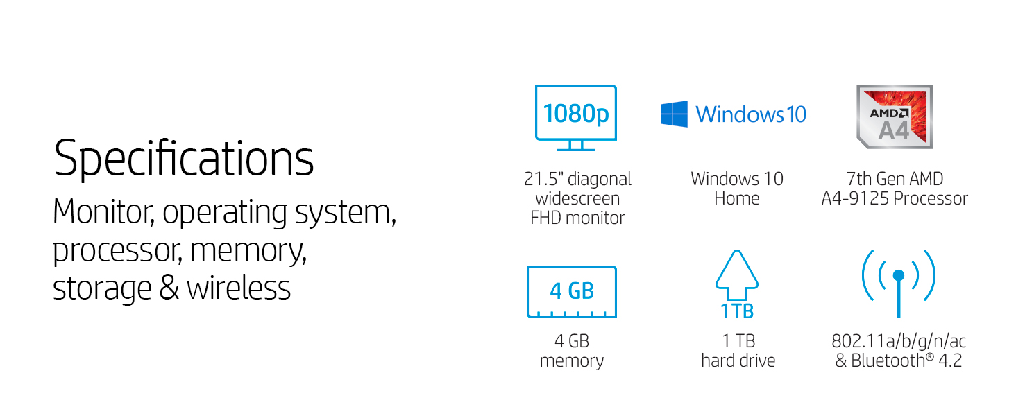 HP All In One Specs