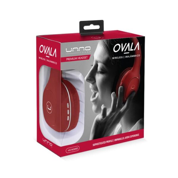OVALA Bluetooth 5.0 WIRELESS HEADSET Red Package