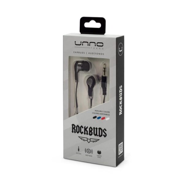 ROCKBUDS 3.5MM EARBUDS Black Package