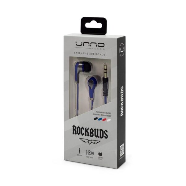 ROCKBUDS 3.5MM EARBUDS Blue Package