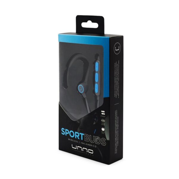 SPORTBUDS BT Bluetooth WIRELESS EARBUDS with MIC Blue Package
