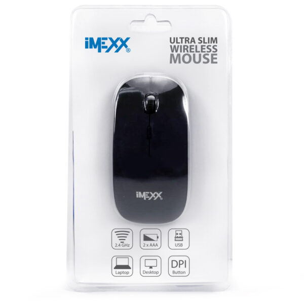 ULTRA SLIM 2.4GHZ WIRELESS MOUSE BLACK 2