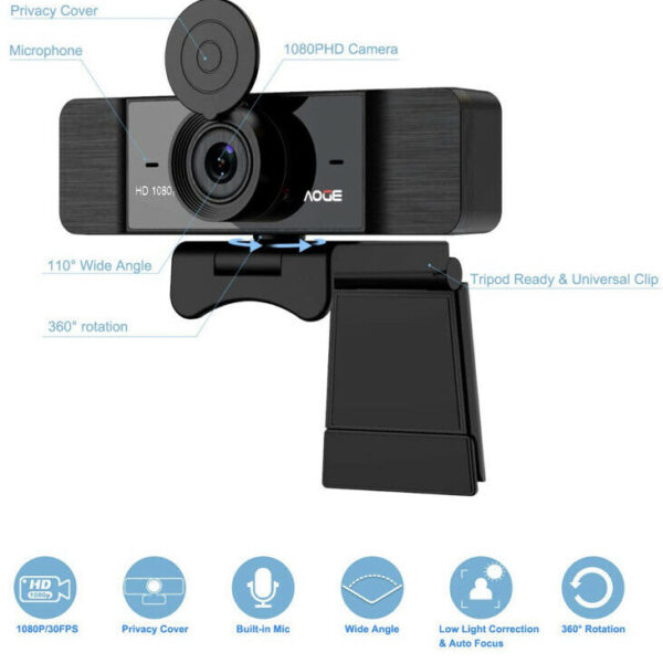 AOGE 1080p Webcam 7