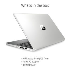 HP 14 Laptop Intel Core i3 1005G1 4 GB SDRAM 128 GB M.2 Solid State Drive Natural Silver 14 DQ1037wm 6