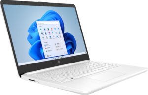 HP 14 Laptop Intel Celeron 4GB Memory 64GB eMMC Snowflake White 1