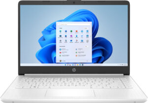 HP 14 Laptop Intel Celeron 4GB Memory 64GB eMMC Snowflake White 2