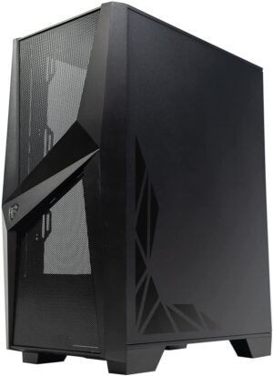 MSI MAG Series FORGE 100M LITE Mid Tower PC Gaming Case Tempered Glass Side Panel 120mm Fan Liquid Cooling Support up to 240mm Radiator x 1 2