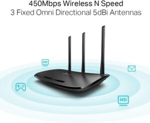 TP LINK TL WR940N Wireless N300 Home Router 450Mpbs 3 External Antennas IP QoS WPS Button 1