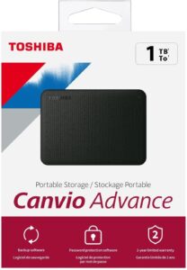 Toshiba Canvio Advance 1TB Portable External Hard Drive USB 3.0 Black HDTCA10XK3AA 10