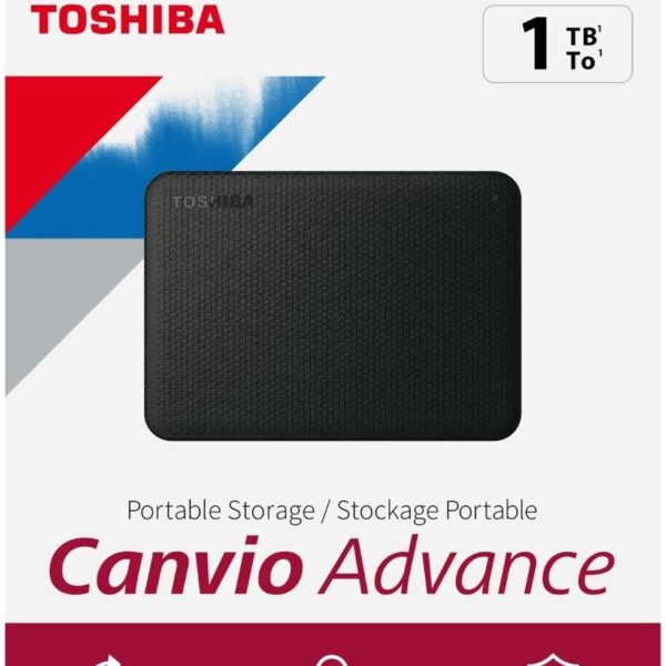 Toshiba Canvio Advance 1TB Portable External Hard Drive USB 3.0 Black HDTCA10XK3AA 10