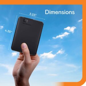 WD 2TB Elements Portable External Hard Drive HDD USB 3.0 Compatible with PC Mac PS4 Xbox WDBU6Y0020BBK WESN 1