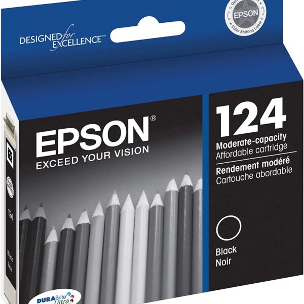 Epson T124120 S DURABrite Ultra Black Moderate Capacity Cartridge Ink 0
