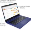 HP 14 Laptop Intel Celeron 4GB Memory 64GB eMMC Indigo Blue 3