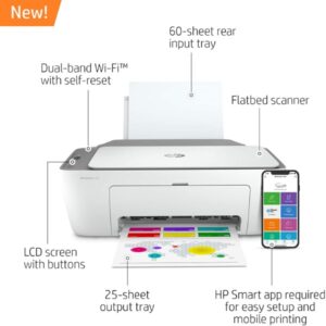 HP DeskJet 2755 Wireless All in One Printer Mobile Print Scan Copy HP Instant Ink Ready Works with Alexa 3XV17A 2