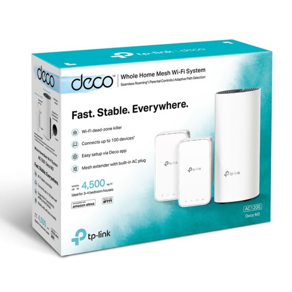 Deco M3 AC1200 Whole Home Mesh WiFi System 2