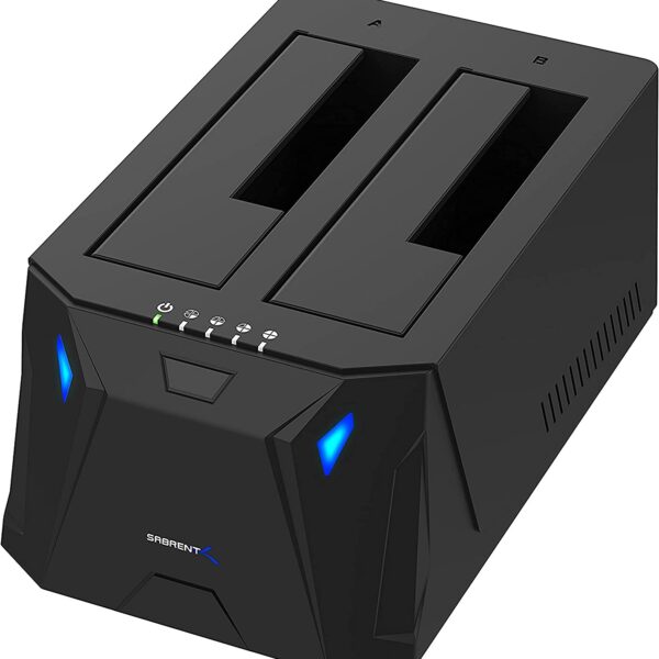 SABRENT USB 3.0 to SATA I II III Dual Bay External Hard Drive Docking Station 7