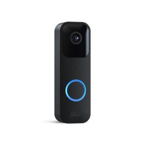Blink Video Doorbell Two way audio HD video motion and chime app alerts and Alexa enabled — wired or wire free Black 1