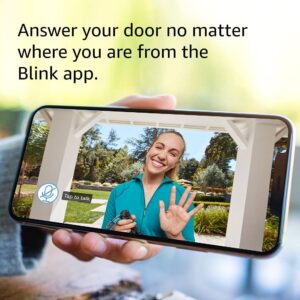 Blink Video Doorbell Two way audio HD video motion and chime app alerts and Alexa enabled — wired or wire free Black 2