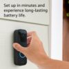 Blink Video Doorbell Two way audio HD video motion and chime app alerts and Alexa enabled — wired or wire free Black 5