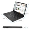 HP 14 Laptop AMD Athlon Silver 4GB Memory 128GB SSD Jet Black 2