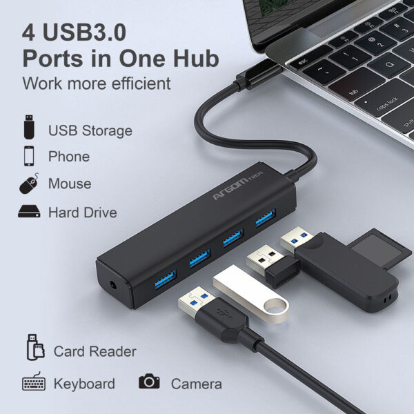 ONE AXESS TYPE C 4 PORT USB3.0 HUB 3