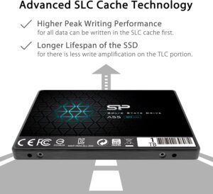 SP 1TB SSD 3D NAND A55 SLC Cache Performance Boost SATA III 2.5 7mm 0.28 Internal Solid State Drive SP001TBSS3A55S25 3