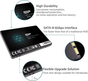 SP 1TB SSD 3D NAND A55 SLC Cache Performance Boost SATA III 2.5 7mm 0.28 Internal Solid State Drive SP001TBSS3A55S25 6