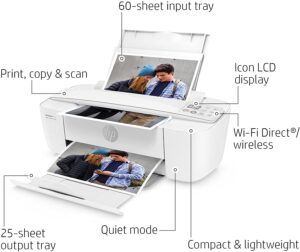 HP DeskJet 3772 All in One Wireless Color Inkjet Printer Scan and Copy Instant Ink Ready T8W88A Renewed 1
