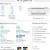 HP DeskJet 3772 All in One Wireless Color Inkjet Printer Scan and Copy Instant Ink Ready T8W88A Renewed 2