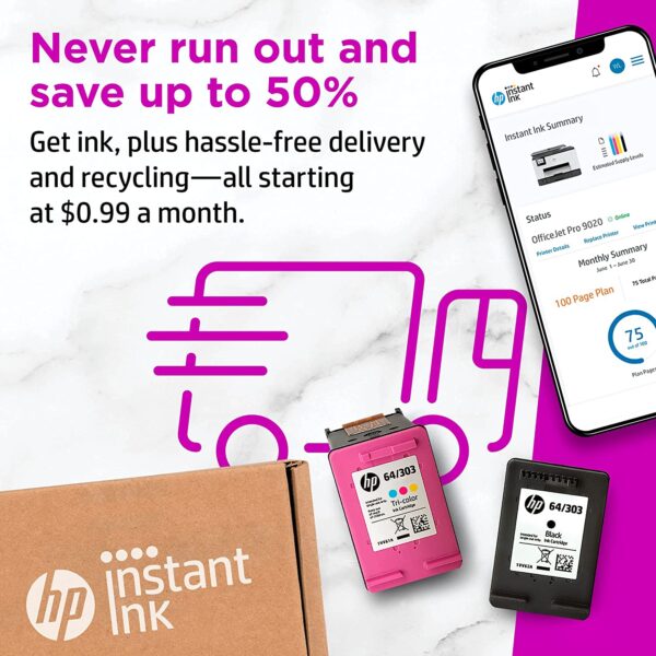 HP DeskJet 3772 All in One Wireless Color Inkjet Printer Scan and Copy Instant Ink Ready T8W88A Renewed 4