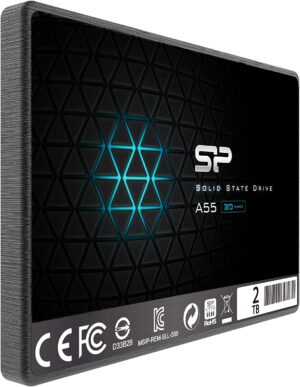 Silicon Power 2TB SSD 3D NAND A55 SLC Cache Performance Boost SATA III 2.5 7mm 0.28 Internal Solid State Drive SP002TBSS3A55S25 1